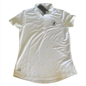 2025 U.S. Open Adidas White Polo Shirt